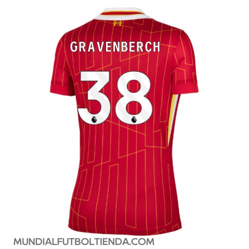 Camiseta Liverpool Ryan Gravenberch #38 Primera Equipación Replica 2024-25 para mujer mangas cortas